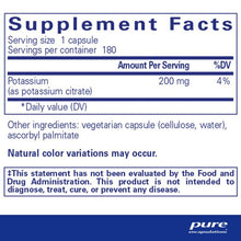 Load image into Gallery viewer, Potassium (Citrate)